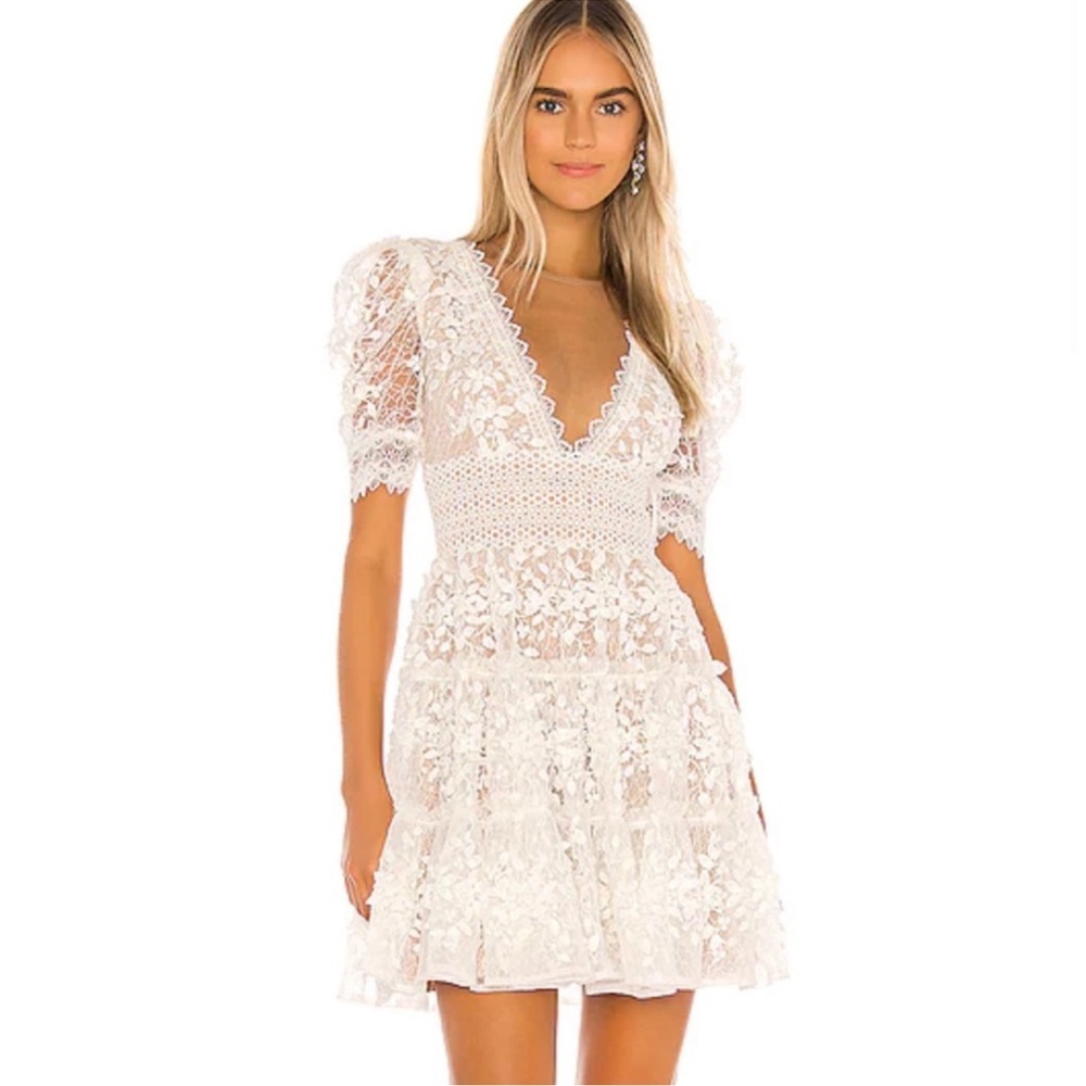 Bronx and Blanco Megan Mini Dress in Blanc
